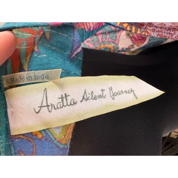 Aratta Silent Journey FIELD OF HAPPINESS Kimono Cover-Up Bird Floral One Size - Picture 7 of 7